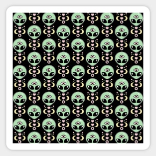 Kawaii Alien Pattern Sticker